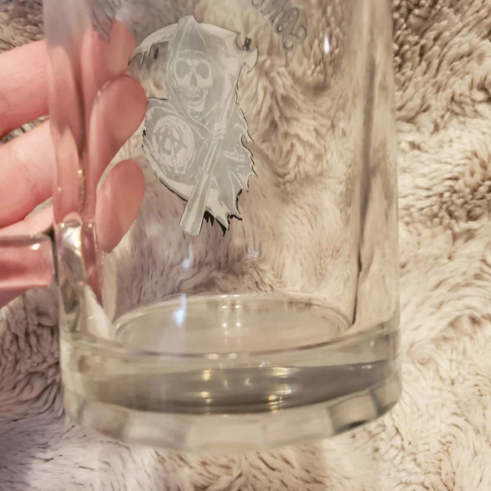 Fx Sons Of Anarchy Glass Mug Beer Stein 2011 Reaper Design - Picture 4 of 5